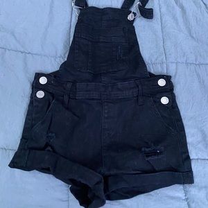 Overall Jean Shorts
